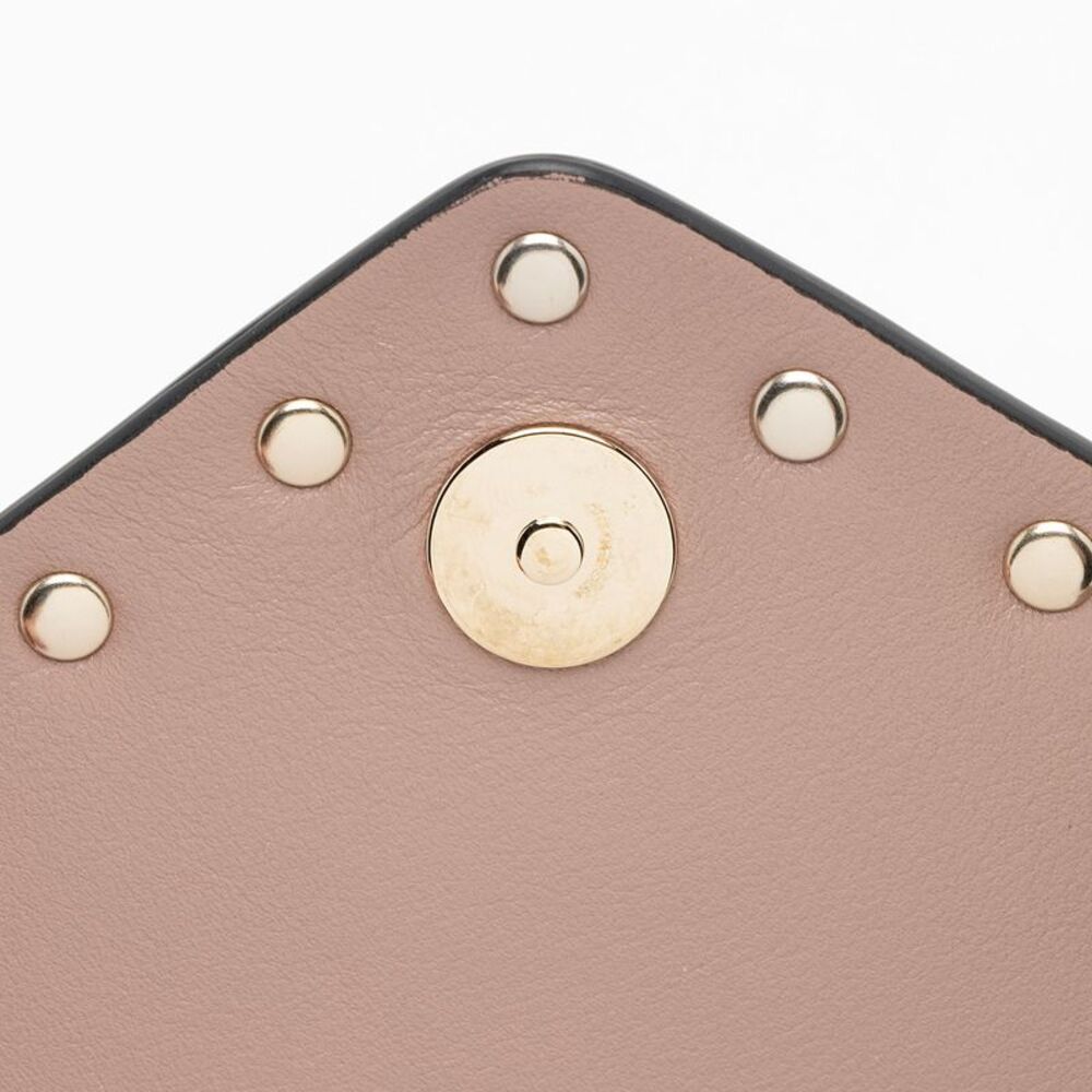 Valentino Leather Rockstud V-Flap Wristlet - Picture 8 of 9